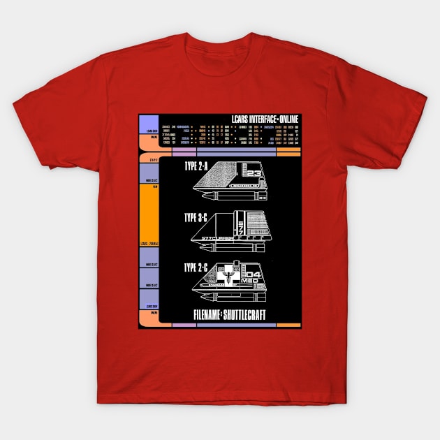 Computer Readout Showing Shuttlecraft T-Shirt by Starbase79